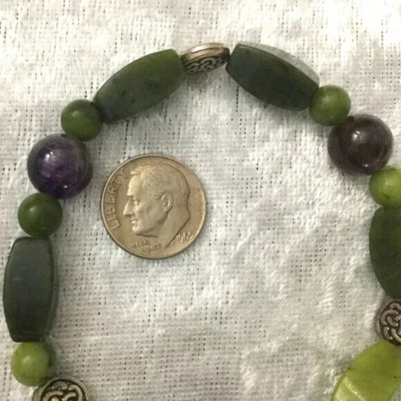 3pc Natural Stone Stretch Bracelet Set - Mixed Gemstone Beads Boho Stackable - Picture 13 of 14